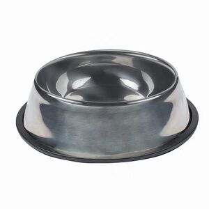 NWT SportPet Silver Stainless Steel Non-Skid Pet Bowl